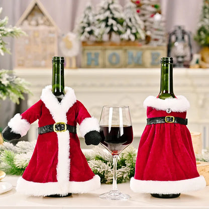 Feliz Navidad 
Cubierta de Botella de Vino 
Navidad Año Nuevo Navidad Regalos de Navidad